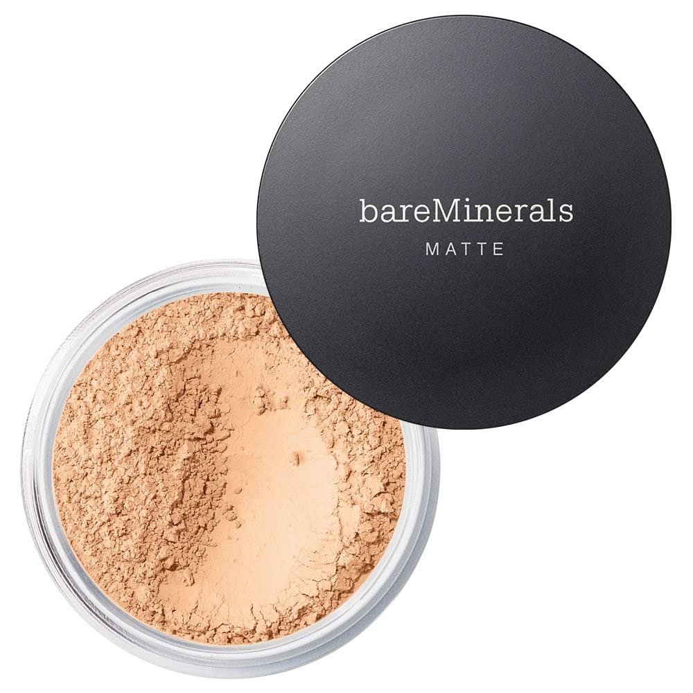 bareMinerals Original Matte Loose Powder Foundation SPF 15, Clean Mineral Powder Face Makeup, Sheer-to-Full Coverage, Reduces Shine, Talc-Free, Non-Comedogenic, Vegan