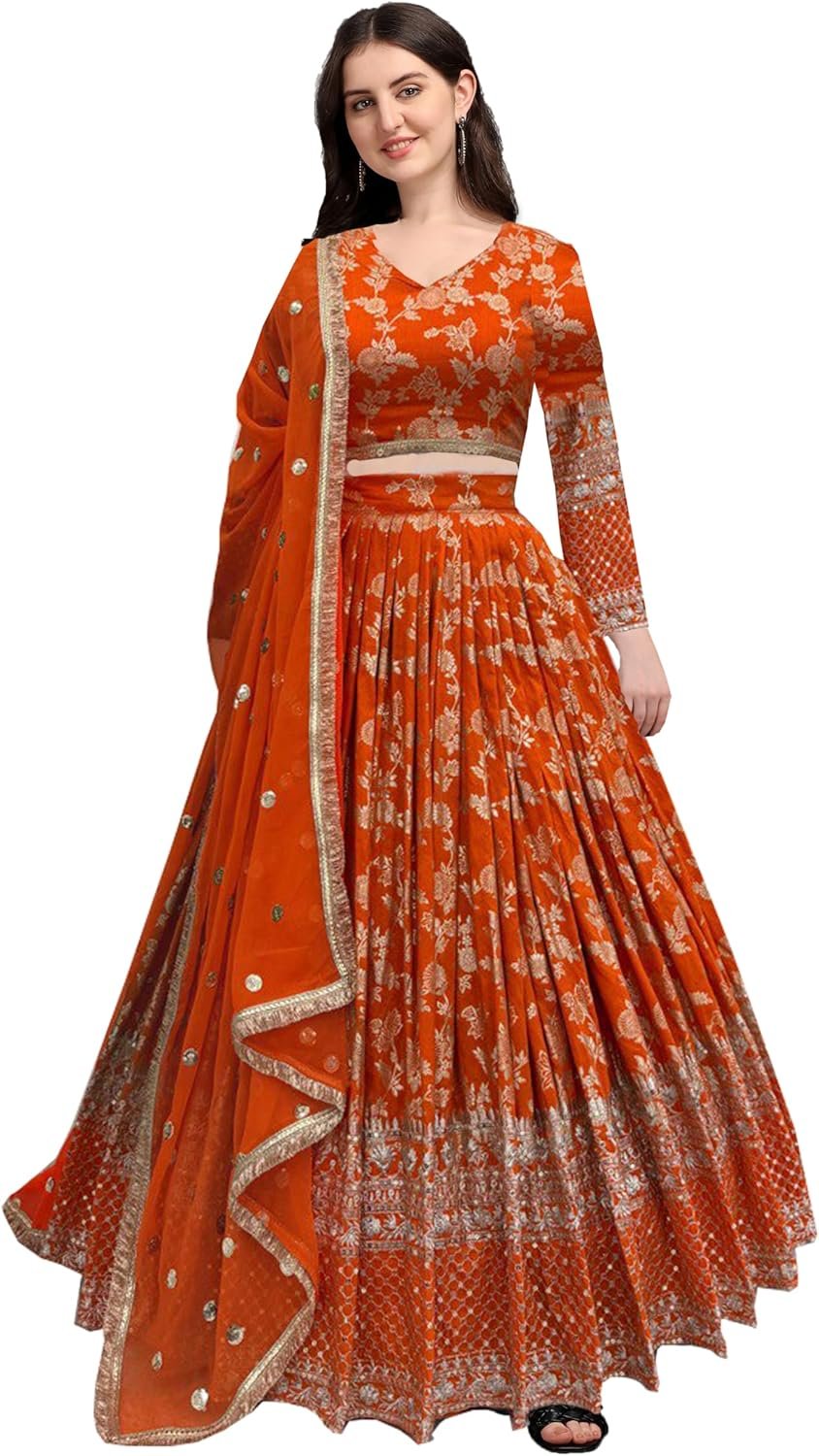 Ready to wear, Wedding Lehenga Choli with Dupatta, Festival Lehenga Choli with stitched Blouse 333
