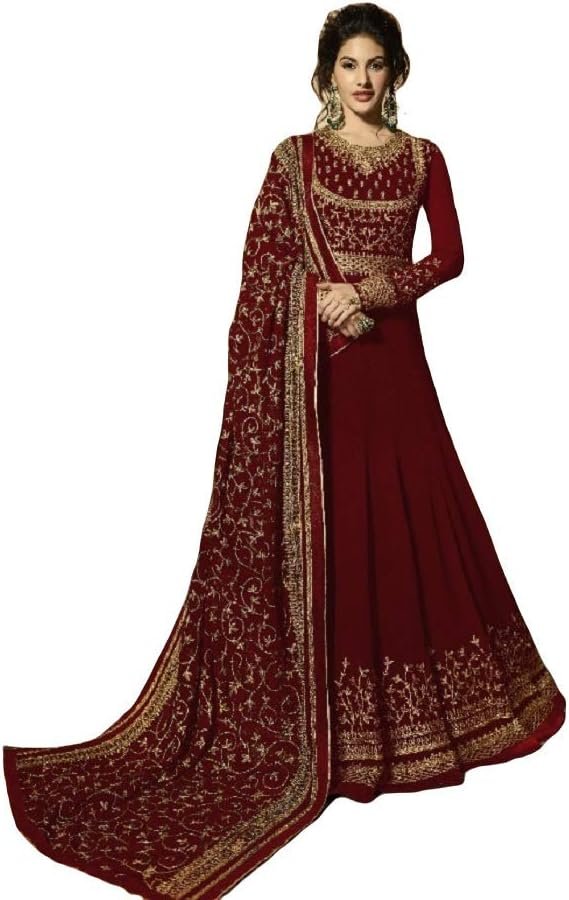 Alamara Fashion Ready to Wear Indian/Pakistani Style Party Wear Embroidered Anarkali Gown Anarkali Suit for Women