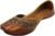 Stop n Style Punjabi Jutti for Ladies Brown Leather Ethnic Shoes Indian Mojari