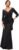 Xscape Women’s Long 3/4 Sleeve V-Neck Side Ruched Gown (Reg and Petite)