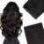 GOO GOO Invisi Edge Clip in Hair Extensions 20inch 150g 7Pcs Injected Seamless PU Clip in Hair Extensions, Virgin Real Human Hair, 1B Natural Black