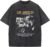 Oversized Graphic Tshirts for Men Acid Wash Los Angeles Vintage Tees Streetwear Baggy Cotton Shirts Casual Tops