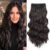 Synthetic Clip in Hair Extensions, 6 PCS Natural & Soft Hair & Blends Well Hair Extensions, Dark Brown Long Wavy Hairpieces(20inch, 6pcs, Dark Brown)